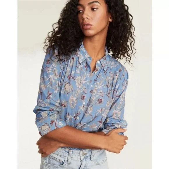 VERONICA BEARD ($395) Dazed Floral Shirt Tops